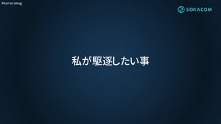 #soracomug
私が駆逐したい事
 