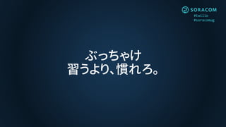 #twilio
#soracomug
ぶっちゃけ
習うより、慣れろ。
 