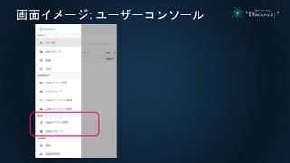 画面イメージ: ユーザーコンソール
 
