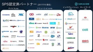 デバイス(22社) ソリューション(41社)
インテグレーション
(8社)
ネットワーク
(3社)
SPS認定済パートナー (2017/7/5 現在)
 