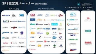 デバイス(22社) ソリューション(41社)
インテグレーション
(8社)
ネットワーク
(3社)
SPS認定済パートナー (2017/7/5 現在)
 