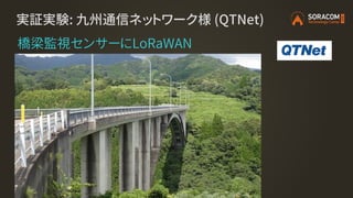 実証実験: 九州通信ネットワーク様 (QTNet)
橋梁監視センサーにLoRaWAN
 