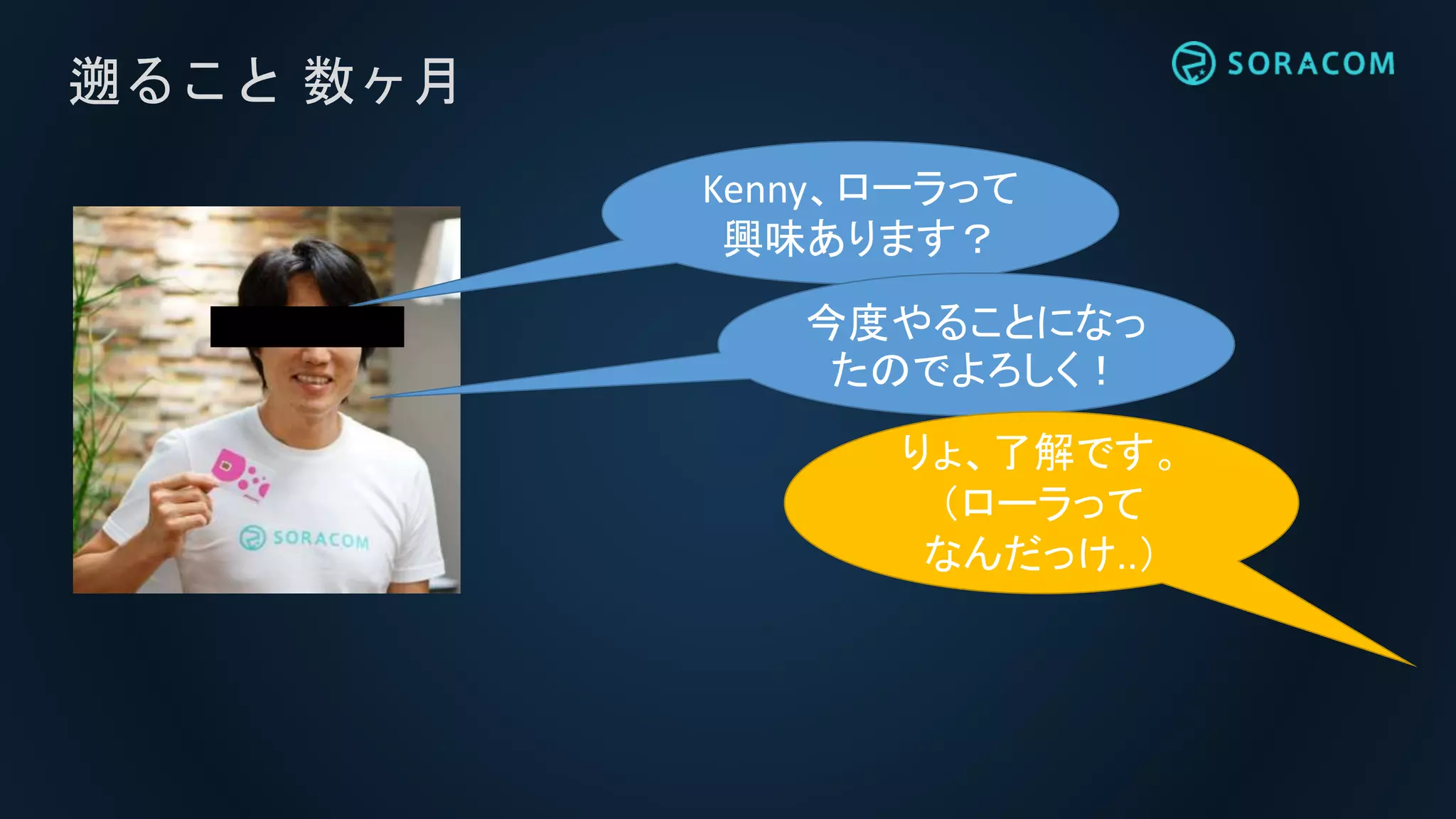 遡ること 数ヶ月
Kenny、ローラって
興味あります？
今度やることになっ
たのでよろしく！
りょ、了解です。
（ローラって
なんだっけ..）
 