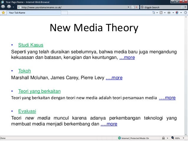 Soraya ratna pratiwi - teori media baru (new media theory) Soraya ratna pratiwi - teori media baru (new media theory)