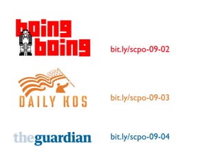 bit.ly/scpo-09-02

bit.ly/scpo-09-03

bit.ly/scpo-09-04

 