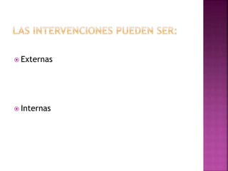  Externas
 Internas
 