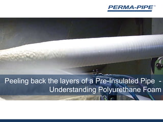 Achieved minimum 0.15 MPa during testingPeeling back the layers of a Pre-Insulated Pipe  - Understanding Polyurethane Foam