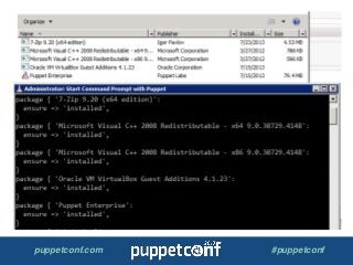 puppetconf.com #puppetconf
 