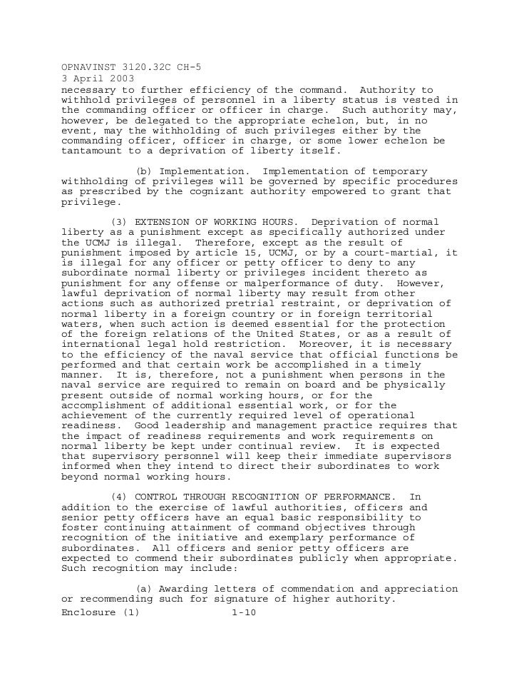 opnavinst 312032c