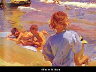 niños en la playa 