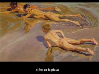 niños en la playa 