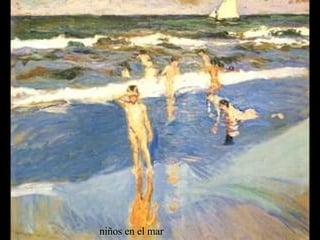 niños en el mar 