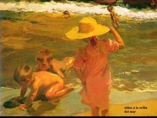 niños a la orilla del mar 