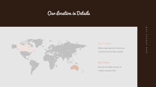 Our Location in Details
Our Product
Make a type specimen book any
unknown printer took a galley
Our Team
Bring to the table win-win to
moody survival of life
W
W
W
.
S
O
R
0
Z
A
.
C
O
M
 