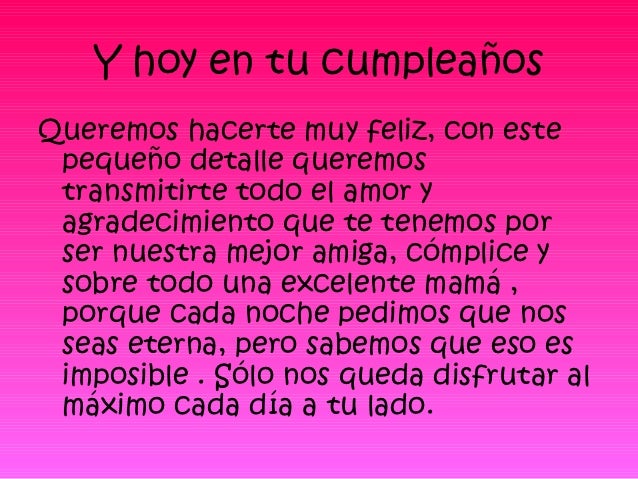 Feliz cumpleaños mami