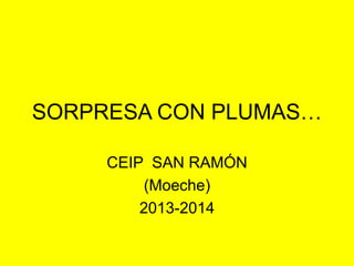 SORPRESA CON PLUMAS…
CEIP SAN RAMÓN
(Moeche)
2013-2014
 