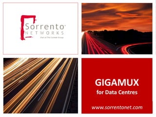 GIGAMUX
for Data Centres
www.sorrentonet.com
 