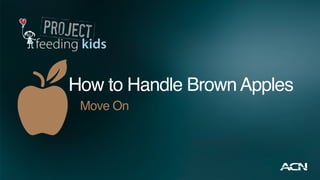 How to Handle Brown Apples
Move On
 