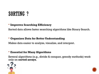 SORTING METHODS IN DATA STRUCTURE IN C | PPTX