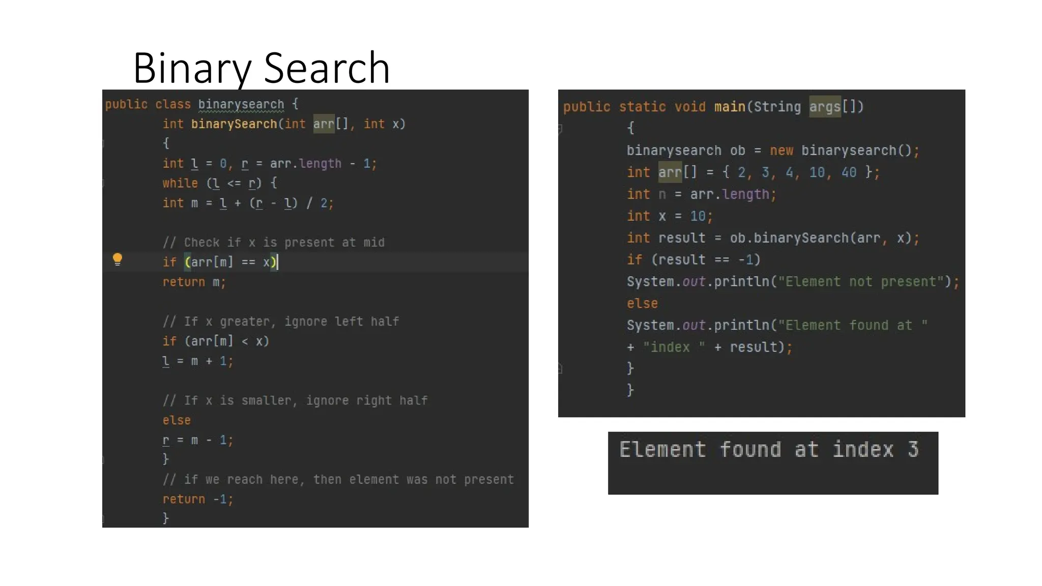 Binary Search
 