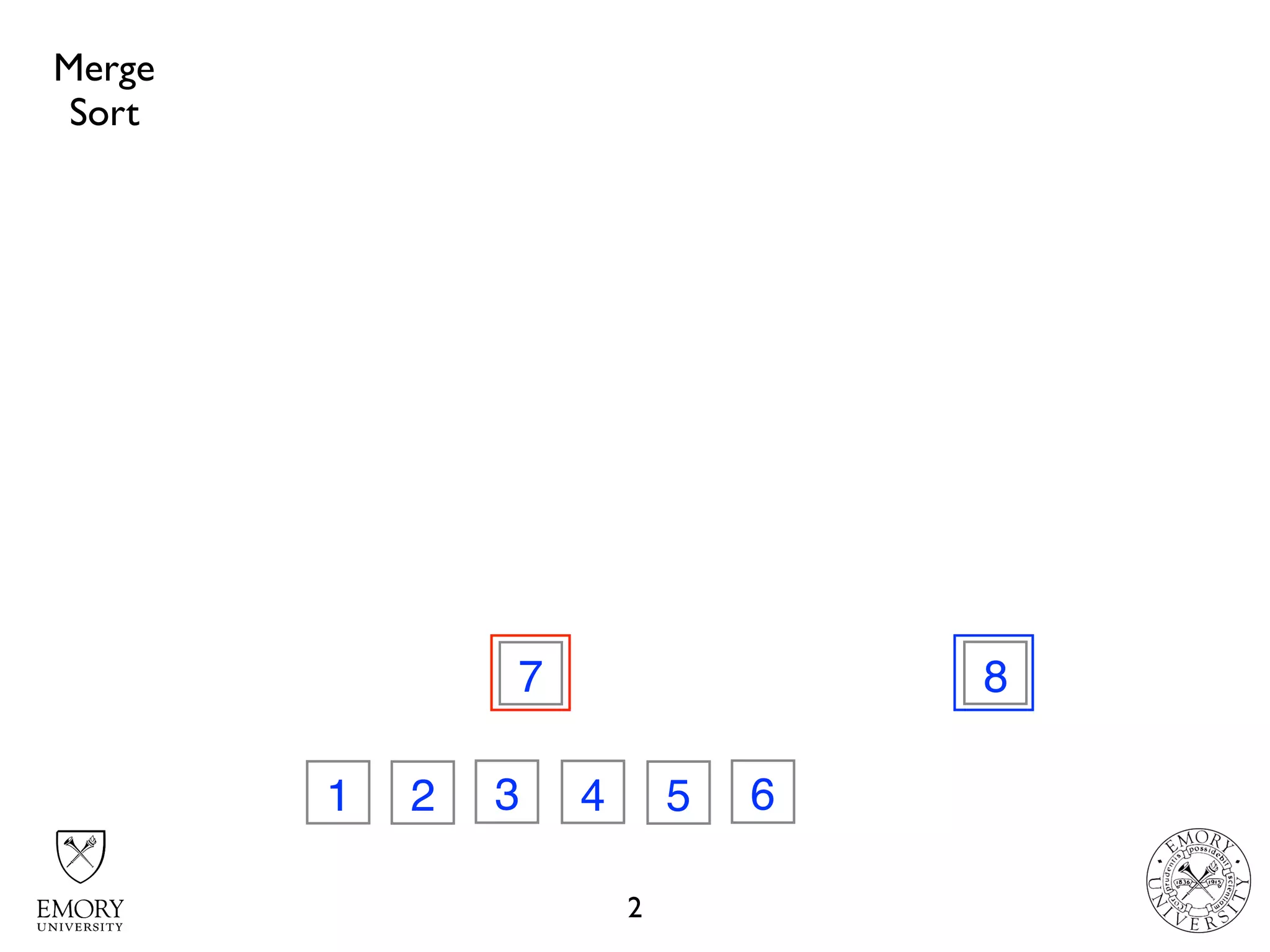 2
32
7
4 6
8
1 5
Merge
Sort
 
