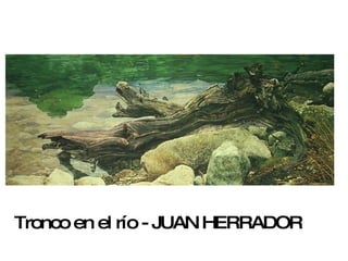 Tronco en el río - JUAN HERRADOR 