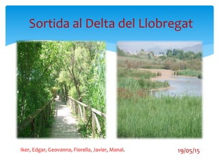 Sortida al Delta del Llobregat
19/05/15Iker, Edgar, Geovanna, Fiorella, Javier, Manal.
 