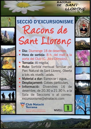Sortida Racons Sant Llorenç 18 desembre