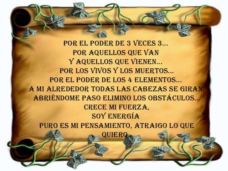 Por El Poder De Tres Veces Tres Sortilejo