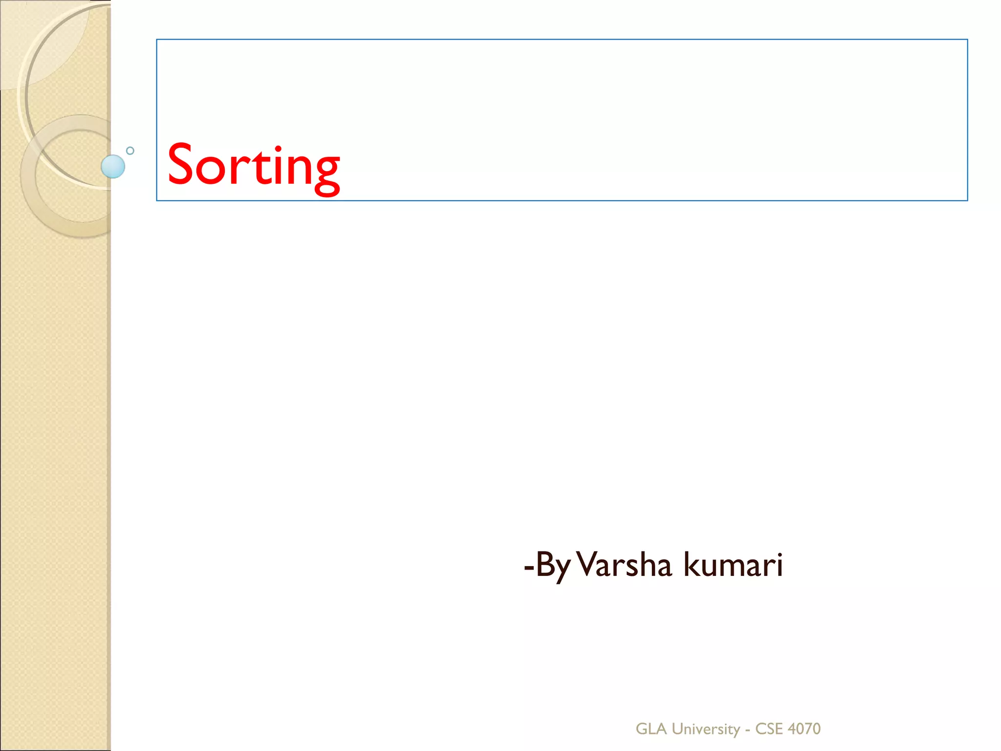 Sorting.ppt read only | PPT