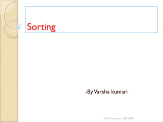 Sorting.ppt read only | PPT