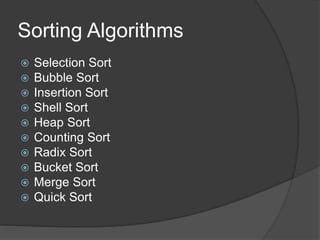 Sorting And Type of Sorting | PPTX