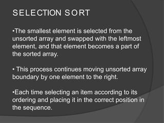 Sorting And Type of Sorting | PPTX