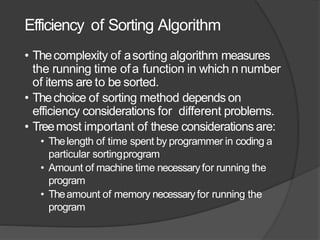Sorting And Type of Sorting | PPT