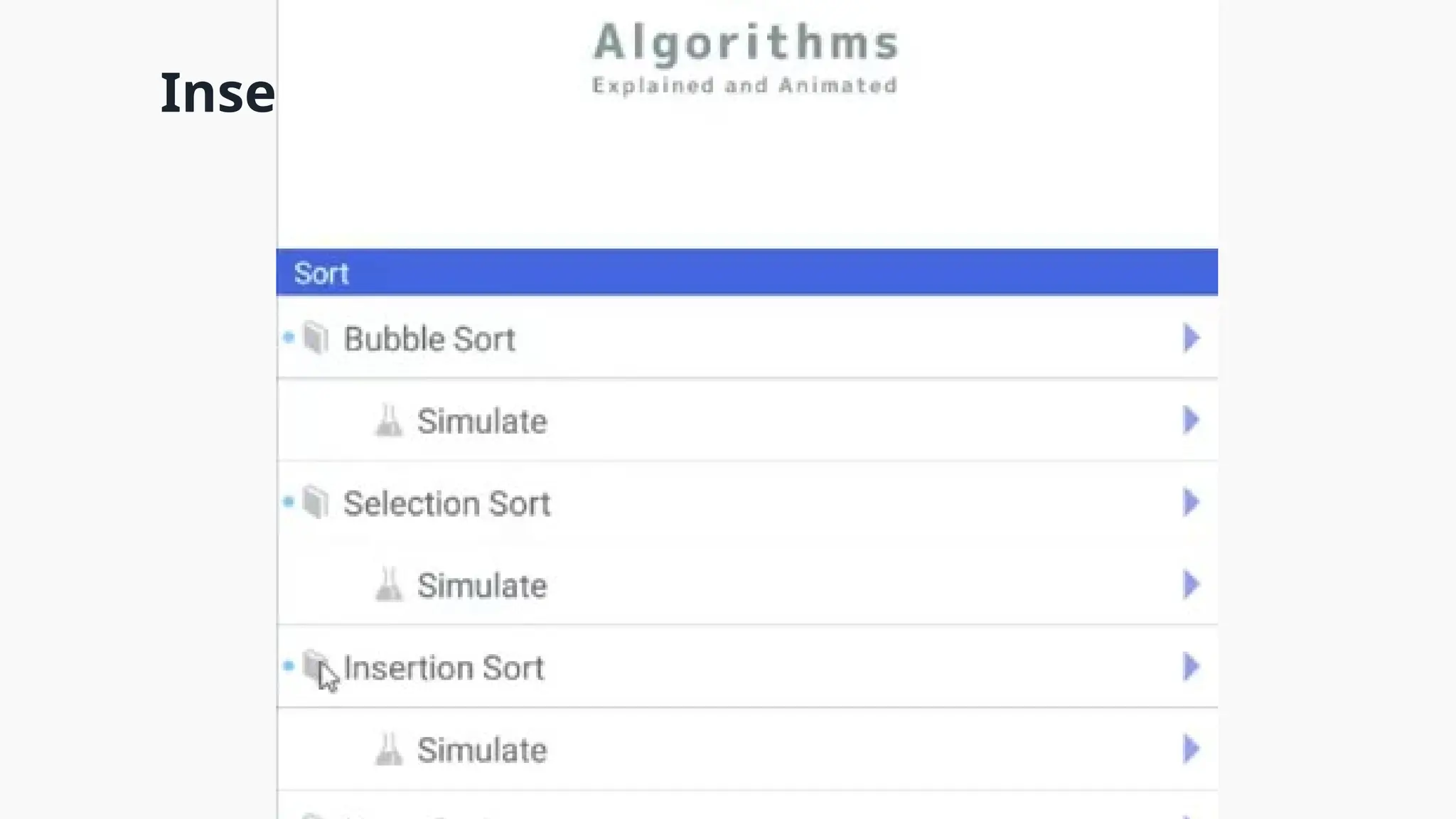 Insertion Sort
 