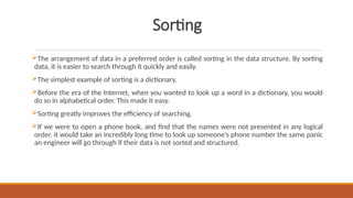 Sorting PPT SIT Pune programming in C language | PPTX