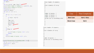 Sorting PPT SIT Pune programming in C language | PPTX