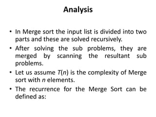 Comprehensive Overview of Sorting Algorithms and Recursive Analysis | PDF