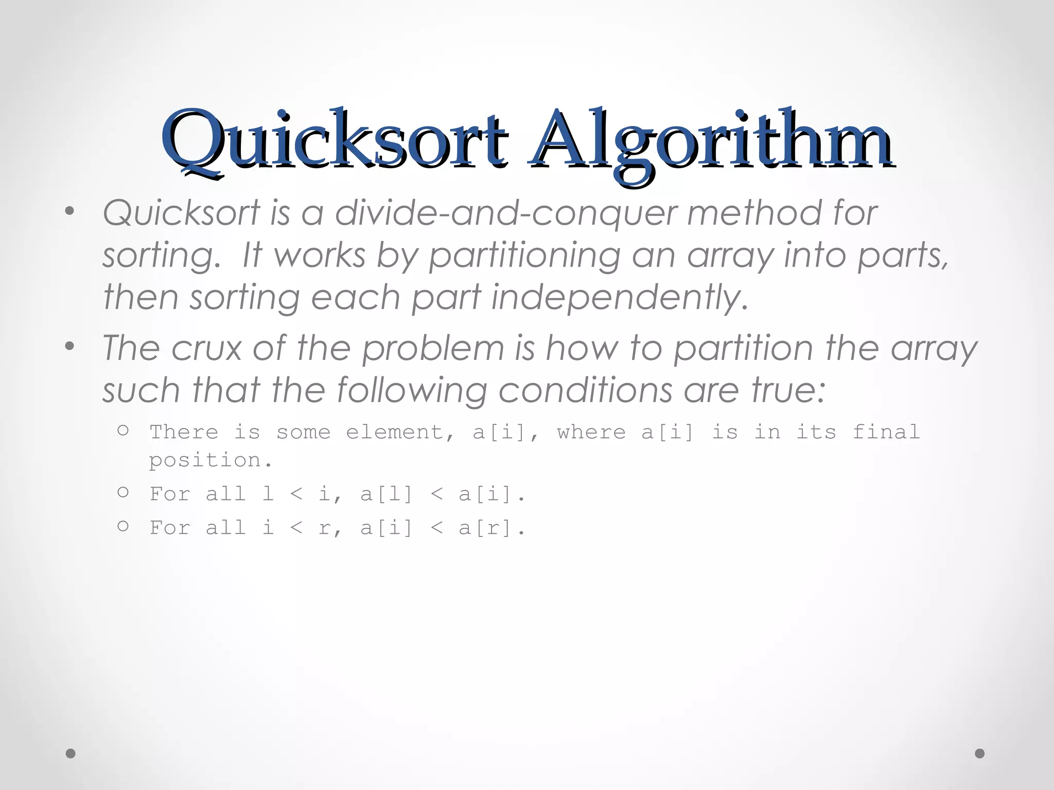 Sorting algorithms | PPT