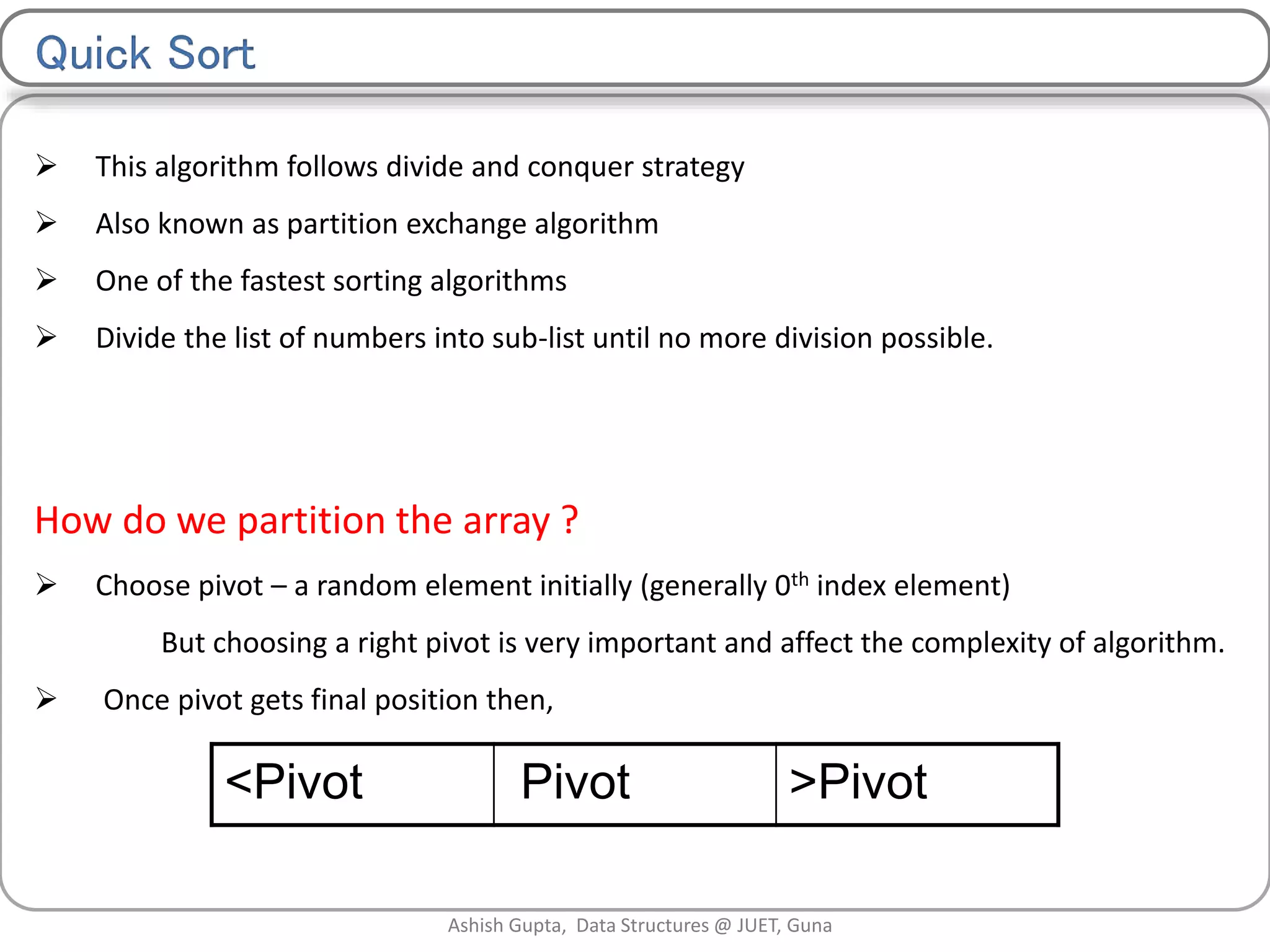 Sorting algorithms | PPT