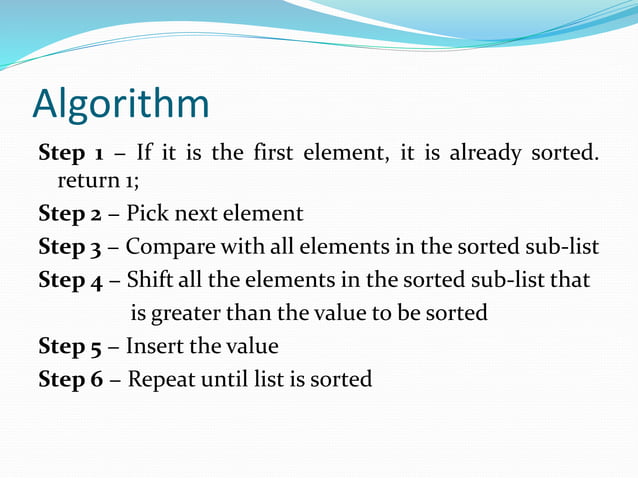 Sorting algorithms | PPT