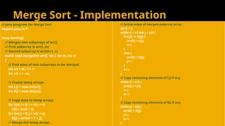 Sorting Algorithms java.pptx DSA notes Easy | PPTX