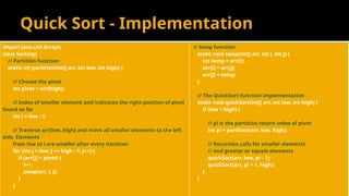 Sorting Algorithms java.pptx DSA notes Easy | PPTX