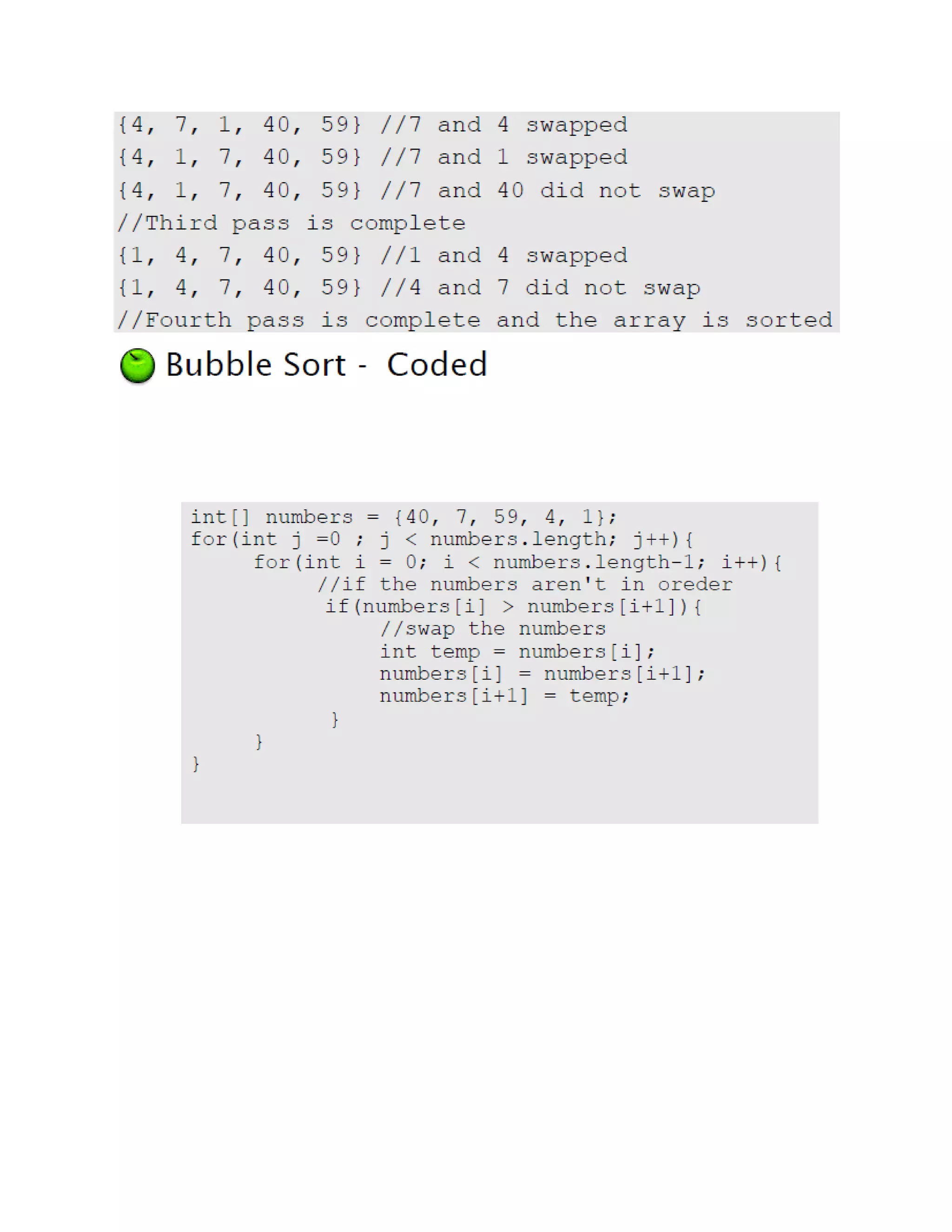 Sorting arrays | PDF
