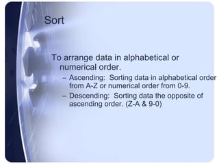 Sorting databases | PPT