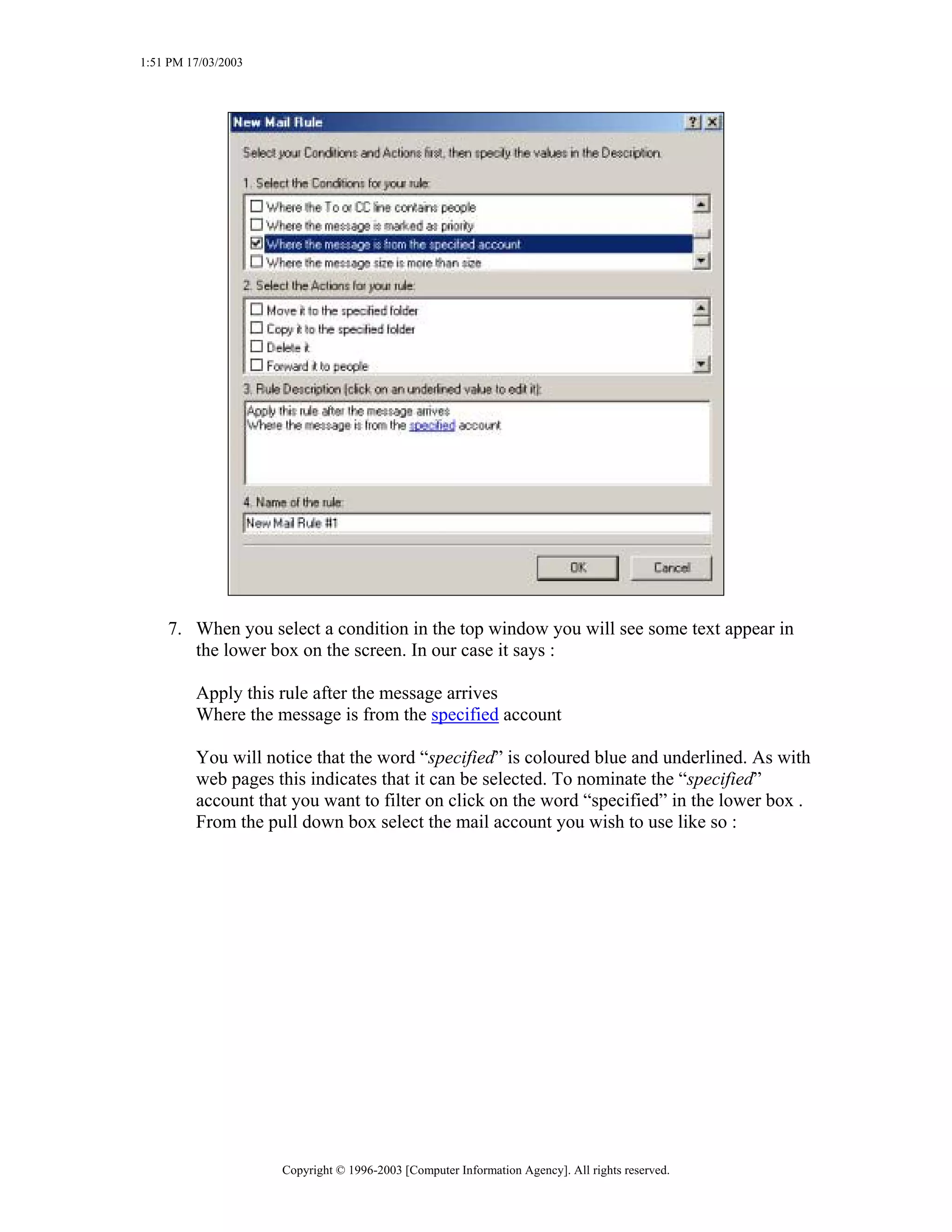 Sorting Email Into Folders with Outlook Express