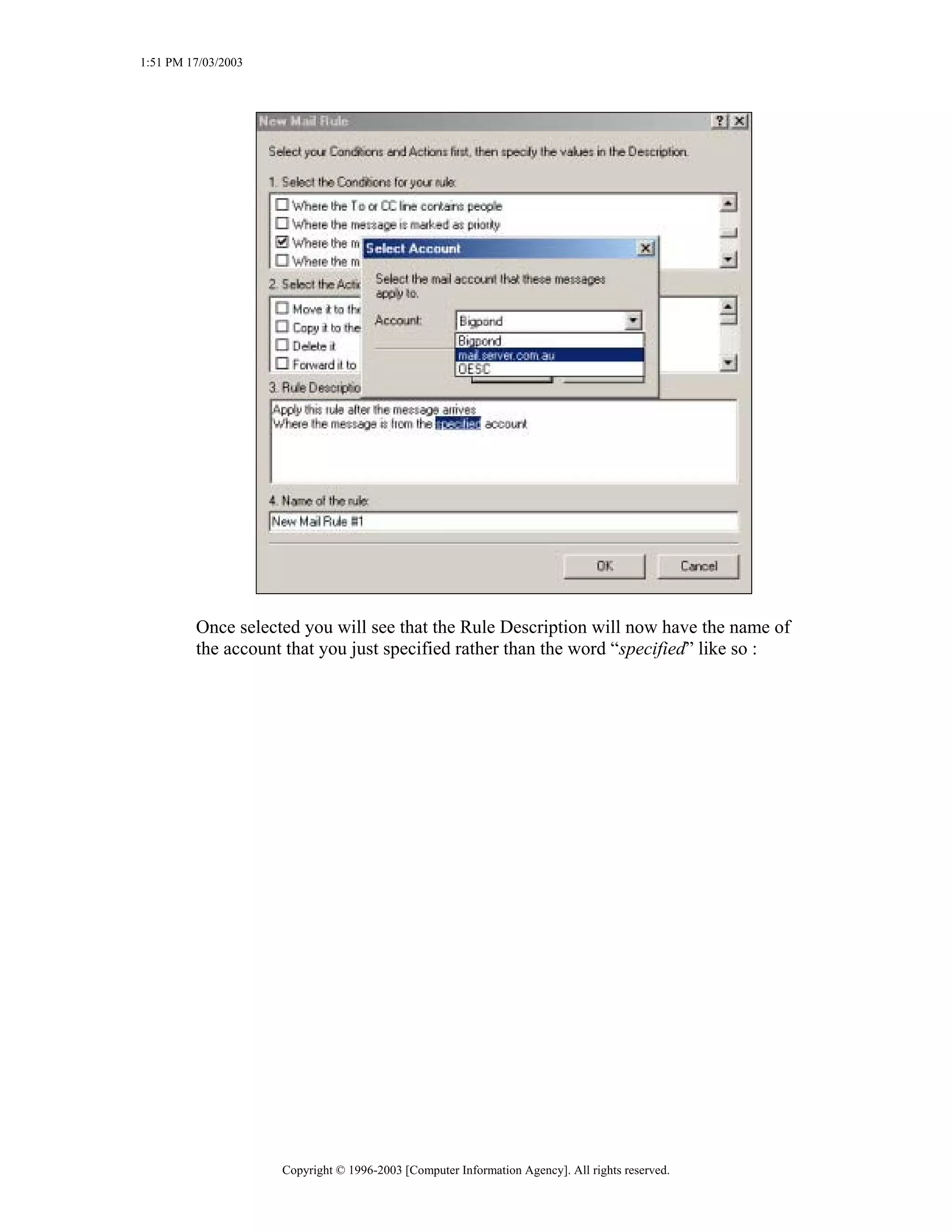 Sorting Email Into Folders with Outlook Express