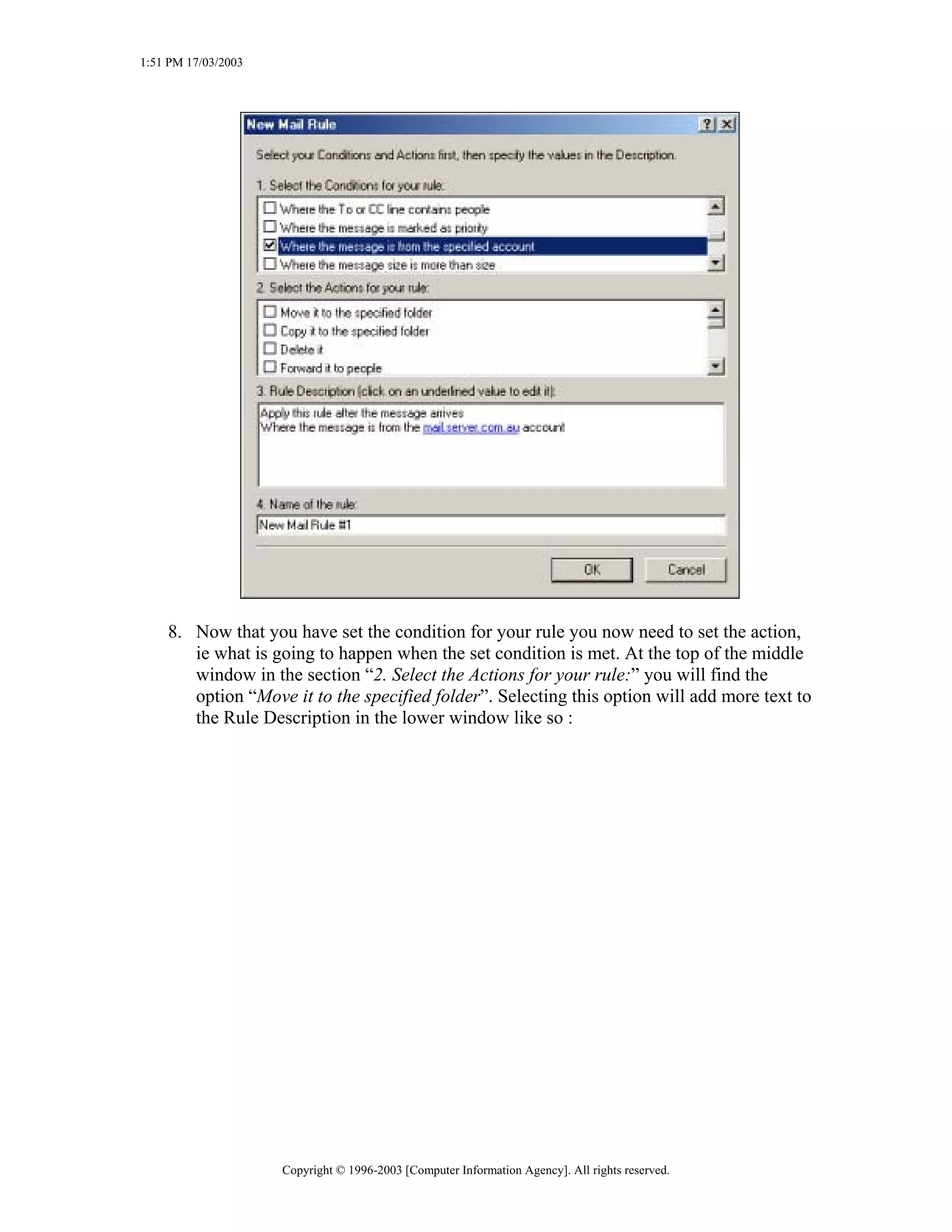 Sorting Email Into Folders with Outlook Express
