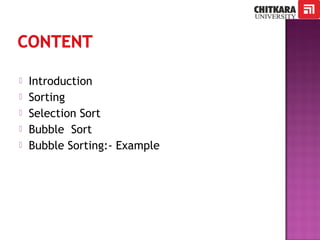 Sorting techniques | PPT