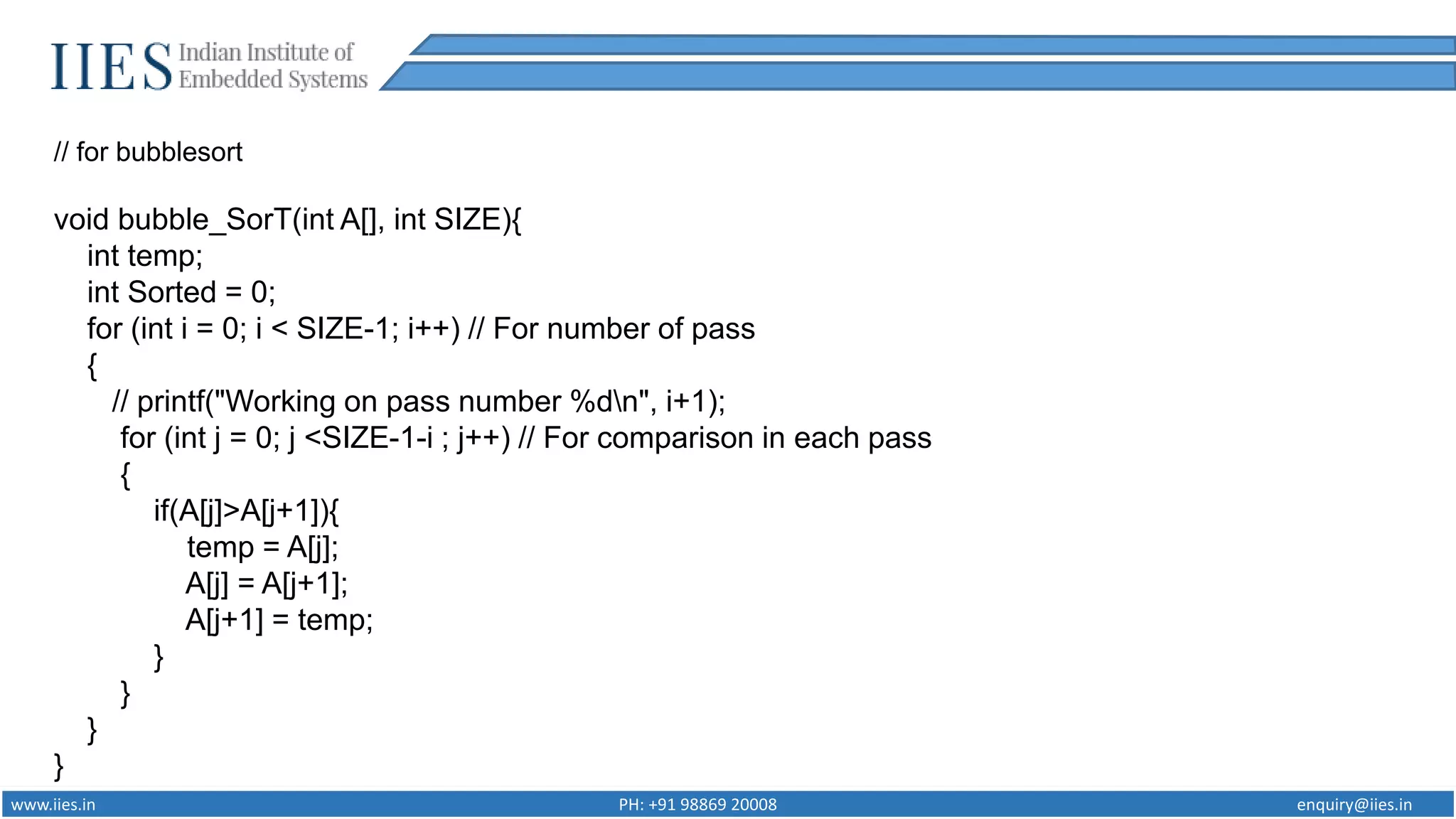 Sorting Techniques in C programming | PPT
